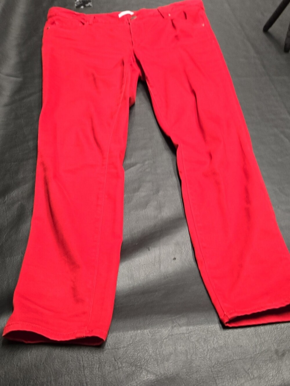 Bright Red Straight-Leg Leggings